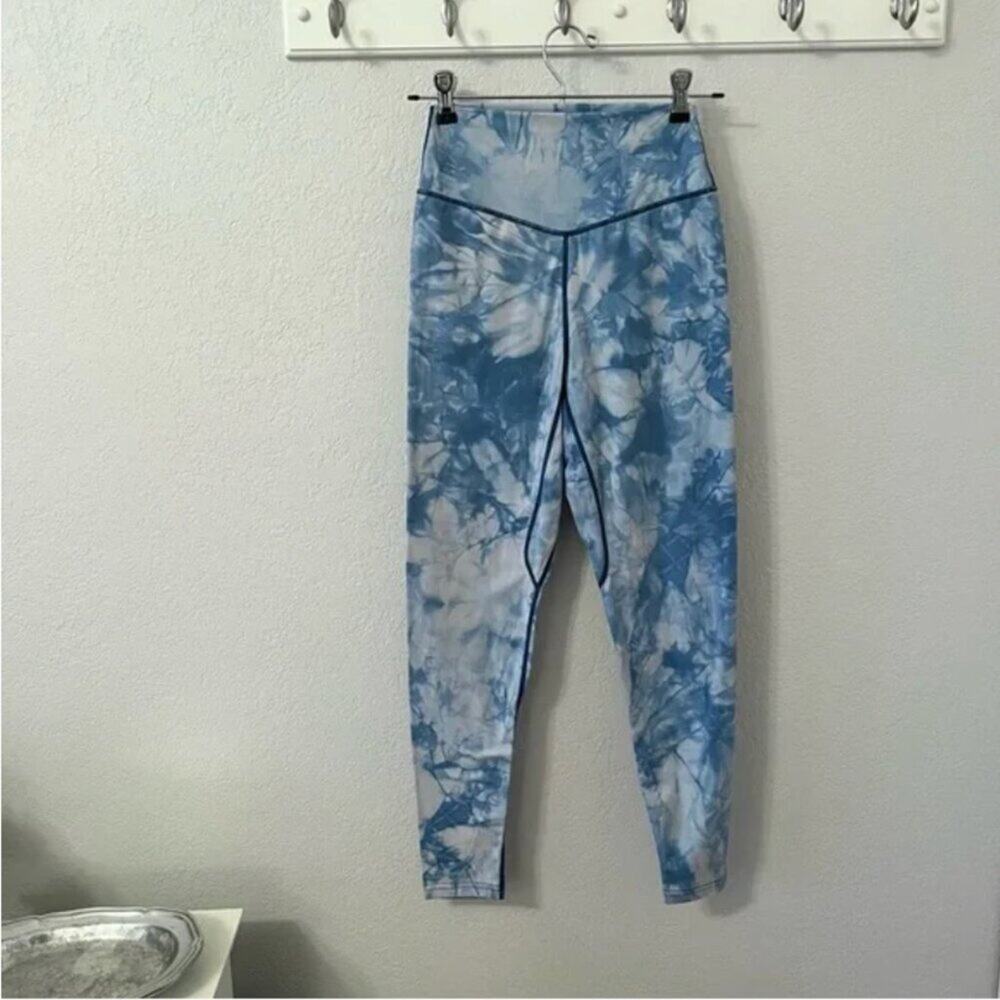 Balance Athletica Blue Tie Dye High Rise Leggings
